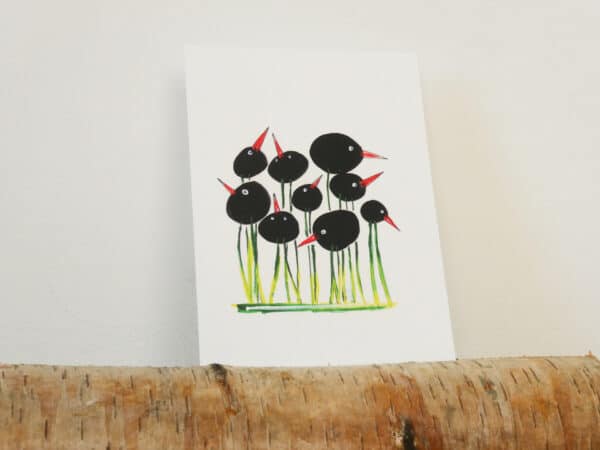 Ansichtkaart 'Grasvogels'